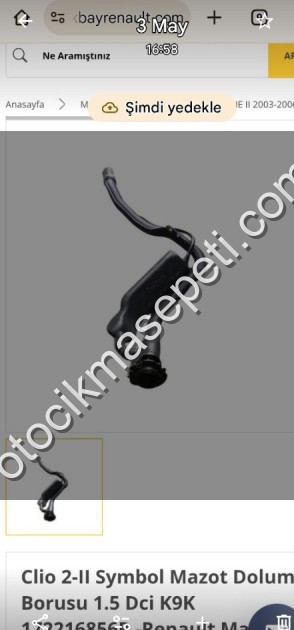 Renault symbol depo dolum boğazı