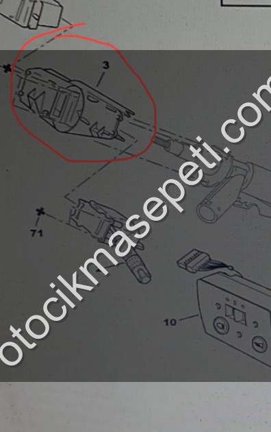 Peugeot 106 benzinli 1.4  kumanda desteği 624125