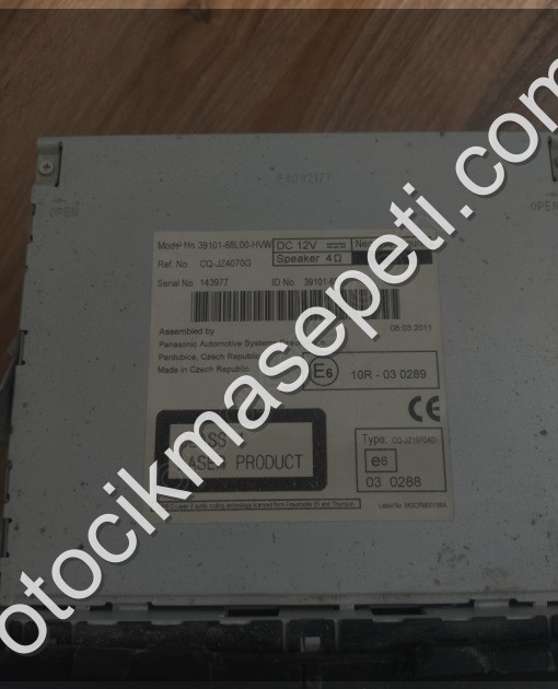 2011 model Suzuki swift 1.2 modelinden çıkardığım teyip