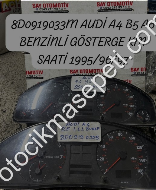 8D0919033M AUDİ A4 B5 A6 BENZİNLİ GÖSTERGE KM SAATİ 1995/96/97